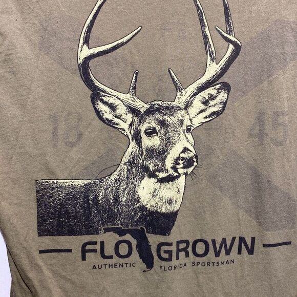 Flogrown Men's Green Authentic Florida Sportsman Long Sleeve Tee Size Medium - Picture 4 of 6
